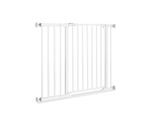 Hauck Treppenschutzgitter Clear Step 2, Weiß, Metall, Kunststoff, 75 - 80x77 cm, Verlängerung erhältlich, Kindersicherheit, Treppenschutzgitter