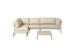 Amatio Loungegarnitur, Sand, Beige, Metall, Textil, 5-teilig, Füllung: Polyester,Schaumstoff, Polyester, L-Form, einzeln stellbar, 289x169 cm, Loungemöbel, Gartenlounge-Sets