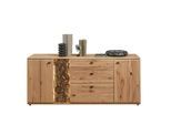 Cantus Sideboard Calmera, Esche, Eiche Artisan, Holz, Holzwerkstoff, Esche, Kork, massiv, 5 Fächer, 2 Schublade(n) Schubladen, warmweiß, 175x83x50 cm, Typenauswahl, Beimöbel erhältlich, Beleuchtung, Holzmöbel, Kleinmöbel Holz, Holzkommoden, Sideboards Holz