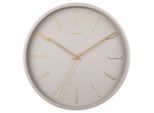 Karlsson Wanduhr Belle, Grau, Gold, Metall, 35x35x4 cm, Dekoration, Uhren, Wanduhren