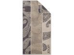 Joop! Duschtuch Contour Paisley, Taupe, Dunkelgrau, Beige, Textil, Paisley, 80x150 cm, Oeko-Tex® Standard 100, Aufhängeschlaufe, strapazierfähig, durchgefärbt, angenehm weich, hochwertige Qualität, schnelltrocknend, Badtextilien, Duschtücher