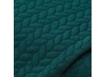 Jacquard-Jersey "Zopf" in 3D-Optik, petrol