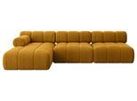 ECKSOFA modulares Sofa Razon-L2 - 285x160x70 cm Senfgelb Cord