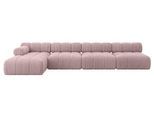 ECKSOFA modulares Sofa Razon-L3 - 380x160x70 cm Rosa Cord