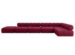 ECKSOFA modulares Sofa Favio-L3 - 475x190x70 cm Bordeauxrot Velours