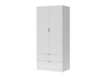 SCHRANK 2 Türen 2 Schubladen 81,2/180/52 cm