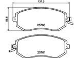 HELLA Bremsbelagsatz, Scheibenbremse 8db355020891 für Subaru TOYOTA