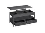 Mid.you , Schwarz , Metall, Holzwerkstoff , 2 Schublade(n) Schubladen , rechteckig , 50x48-62x100 cm ,