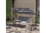 Beldano , Dunkelgrau , Metall , 170x153x118 cm , wetterbeständig , Gartenmöbel, Relaxmöbel, Hollywoodschaukeln