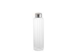 Trinkflasche APS "EVERLINE", transparent, H:23cm, Edelstahl, Glas, Trinkflaschen, Trinkflasche, Schraubverschluss, aus 18/8 Edelstahl