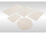 Badematte WECON HOME "Marc", creme weiß, H:25mm, Oberfläche: 100% Polyester, Badematten, Badematte, Badteppich, Hoch-Tief-Linien, weich, rutschhemmend, waschbar, getuftet
