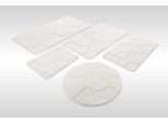 Badematte WECON HOME "Davie", weiß, H:25mm, Oberfläche: 100% Polyester, Badematten, Badematte, Badteppich, Hoch-Tief-Effekt, weich, rutschhemmend, waschbar, getuftet