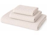 Gästehandtuch EGERIA "LIVA", beige (ivory), B:30cm L:50cm, Waffelpiqué, Baumwolle, Handtücher, 30x50 cm, Waffelpiqué Struktur