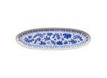 Tablett APS, blau, weiß, B:16,5cm H:2,5cm L:52,5cm, Melamin, Tabletts, Melamin, innen: Dekor, blau / weiß,außen: beige