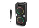 Medion Partylautsprecher MD400000 LIFE PE-1 Pure (PLL-UKW Radio, Bluetooth® 5.4, satter Sound, verschiedene Lichteffekte, X-Bass Bassanhebung, inkl. Mikrofon, 2 x 25 W RMS Ausgangsleistung)