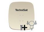 TechniSat SATMAN 65 PLUS Sat-Antenne inkl. Halteschelle und Halterung rot beige