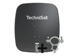 TechniSat SATMAN 65 PLUS Sat-Antenne inkl. Halteschelle und Halterung rot schiefergrau