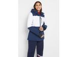 bonprix wasserdichte Ski Funktionsjacke, blau, Gr.44, wasser- und winddichte Winterjacke mit Schneefang, Kabelfunktion und Unterarm-Belüftung, bequeme Form
