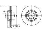ATE Bremsensatz, Scheibenbremse Bremsensatz-Vorderachse ijf1414zu2 Vorderachse belüftet 254mm 24mm für Ford