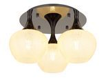 GLOBO LIGHTING Deckenleuchte "MAXY", beige (schwarz, chrom), 1 Stk., Leuchten, Deckenlampe/Glas klar/Acrylkristalle/Wohnzimmer/Esszimmer/elegant, Deckenleuchte