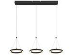 GLOBO LIGHTING Hängeleuchte "GRENVIX", schwarz matt, 1, H: 120cm, 1 Stk., Leuchten, Hängeleuchte Schwarz, Opal, 3 Helligkeitsstufen, LED 36W, Hängeleuchte
