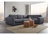 Ecksofa HOME AFFAIRE "Bloomfield, Mega Polsterecke, Breite 289cm, viel Platz, L-Form", grau (graphite), B:289cm H:84cm T:209cm, 92% Polyester 8% Nylon, Sofas, Ecksofa, In verschiedenen Größen