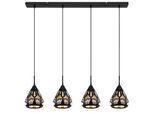 GLOBO LIGHTING Hängeleuchte "HASSAN", schwarz, 1 Stk., Leuchten, Hängelampe/Pendelleuchte/Esszimmer/Wohnzimmer/Esstisch, Hängeleuchte