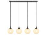GLOBO LIGHTING Hängeleuchte "MAXY", schwarz, chromfarben, 4, H: 120cm, 1 Stk., Leuchten, Hängeleuchte für Esszimmer schwarz chrom, Hängeleuchte