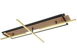 GLOBO LIGHTING LED Deckenleuchte "BEATRIX", schwarz, Leuchten, Deckenlampe/Wohnzimmer/Schlafzimmer/modern/Holz, LED Deckenleuchte