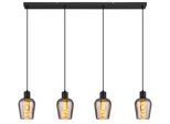 GLOBO LIGHTING Hängeleuchte "RYAN", schwarz, 1 Stk., Leuchten, Hängelampe/Pendelleuchte/Esszimmer/Wohnzimmer/Esstisch, Hängeleuchte