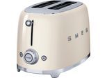 SMEG Toaster "TSF01CREU", beige (creme), B:32,5cm H:19,8cm T:19,5cm, Toaster