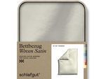 Bettbezug SCHLAFGUT "Woven Satin", gelb (gelb light), B:155cm L:220cm, Mako-Satin, Obermaterial: 100% Baumwolle, Bettbezüge, besonders dicht gewebt, Mix & Match: passender Kissenbezug erhältlich