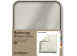 Bettbezug SCHLAFGUT "Woven Satin", gelb (gelb light), B:200cm L:200cm, Mako-Satin, Obermaterial: 100% Baumwolle, Bettbezüge, besonders dicht gewebt, Mix & Match: passender Kissenbezug erhältlich