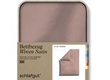 Bettbezug SCHLAFGUT "Woven Satin", lila (lila mid), L:200cm, Mako-Satin, Obermaterial: 100% Baumwolle, Bettbezüge, besonders dicht gewebt, Mix & Match: passender Kissenbezug erhältlich