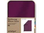 Bettbezug SCHLAFGUT "Woven Satin", lila (lila deep), L:200cm, Mako-Satin, Obermaterial: 100% Baumwolle, Bettbezüge, besonders dicht gewebt, Mix & Match: passender Kissenbezug erhältlich