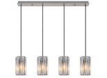 GLOBO LIGHTING Hängeleuchte "CAYDEN", silber (nickelfarben matt), 4, H: 120cm, 1 Stk., Leuchten, Hängeleuchte für Esszimmer & Küche Nickel matt, Hängeleuchte