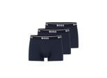 Lot 3 boxers coton stretch Hugo Boss Pour Homme en Bleu Marine
