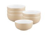 Schale SELTMANN WEIDEN "Müslischalen Liberty Pure Colors ø 15 cm 6er Set", beige (dusty beige), L:15cm, Schüsseln, Schale, Spülmaschinenfest, Mikrowellensicher, Ofenfest