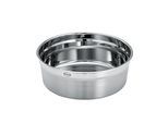 Vorratsdose RÖSLE "Dose FLEXX 2GO 0,8 L rund", silber (silberfarben), B:16,5cm H:6,1cm L:16,5cm, Edelstahl 18/10, Lebensmittelaufbewahrungsbehälter, Vorratsdose
