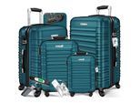 KESSER® 4tlg. Hartschalenkofferset Hartschalenkoffer Reisekoffer Set Reisekofferset Trolley Koffer Inkl. Kofferwaage + Gepäckanhänger Rollkoffer Schloss 4 Rollen ABS-Hartschale Teleskopgriff S-M-L-XL