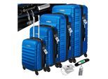 KESSER® 4tlg. Hartschalenkofferset Hartschalenkoffer Reisekoffer Set Reisekofferset Trolley Koffer Inkl. Kofferwaage + Gepäckanhänger Rollkoffer Schloss 4 Rollen ABS-Hartschale Teleskopgriff S-M-L-XL