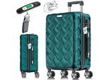 KESSER® Reisekoffer Koffer ABS Hartschalenkoffer mit Zahlenschloss, Kofferwaage & Reisebrieftasche 360° Rollen Koffer für Business & Reise Trolley
