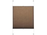 Plissee "Schöner Wohnen" Gr. 2, braun (braun, weiß), B:60cm H:140cm, Obermaterial: 95% Polyester, 5% Metall, SCHÖNER WOHNEN-KOLLEKTION, Plissees, Plissee, mit Klemmträger