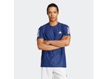 Laufshirt ADIDAS PERFORMANCE "OWN THE RUN", Herren, Gr. XXL, blau (dunkelblau), Obermaterial: 86% Polyester, 14% Elasthan, clean, normal, Rundhals, Shirts Laufshirt