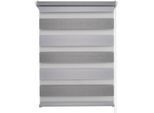 Doppelrollo "Klemmfix-Doppelrollo" Gr. 4, grau (hellgrau, weiß), B:90cm H:150cm, Kunststoff, Polyester, SCHÖNER WOHNEN-KOLLEKTION, Rollos, Doppelrollo