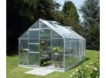 Gewächshaus VITAVIA "Merkur 11500", silber (silberfarben), B:254cm T:441cm, Gewächshäuser, Gewächshaus