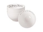 Schale VILLEROY & BOCH "Bols Amazing not perfect Statement ø 13,8 cm 4er Set weiß", weiß, Schüsseln, Schale