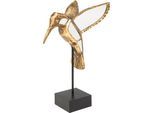 Dekoobjekt KARE DESIGN "Hummingbird Mirror 41cm", gold, B:22cm H:40,5cm T:22cm, Polyresin, Dekofiguren