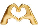 Dekoobjekt KARE DESIGN "Heart Hands", gold, B:24cm H:13cm T:8cm, Polyresin, Dekofiguren, verschiedene Größen