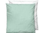 Kissenbezüge BIBERNA "Mix & Match", grün (mint, punkte), B:40cm L:40cm, Mako-Satin, Obermaterial: 100% Baumwolle, Kissenbezüge, individuell kombinierbar